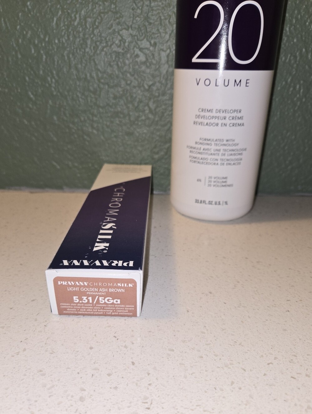 Pravana ChromaSilk Hair Color 5.31/5Ga Light Golden Ash Brown Plus 20 Developer